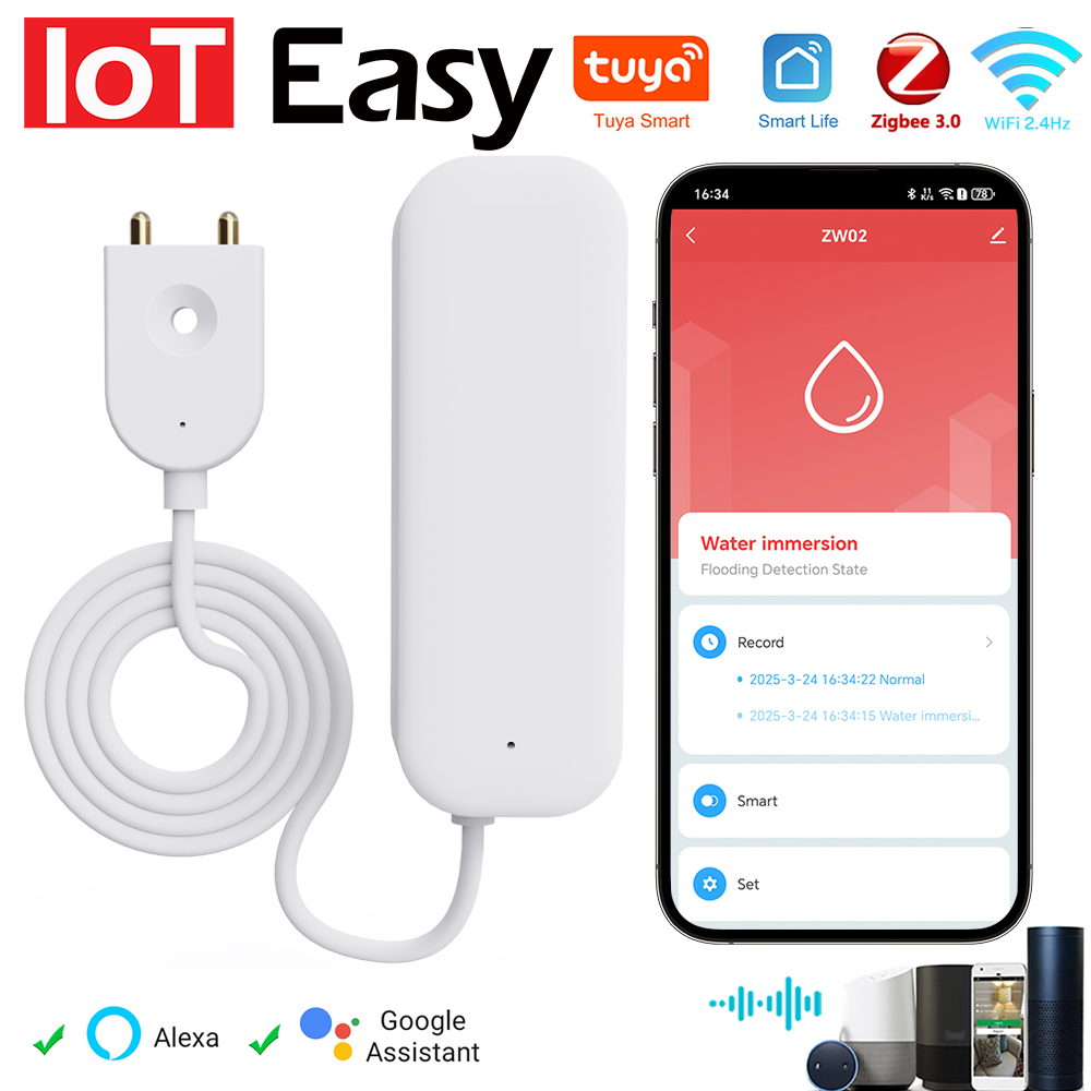 Home Assistant Tuya - Tuya WiFi ZigBee Water Sensor Leakage