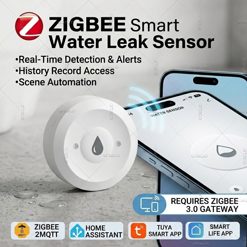 Zigbee Water Sensor Leak Flood - огляд і ціна Home Assistant Tuya