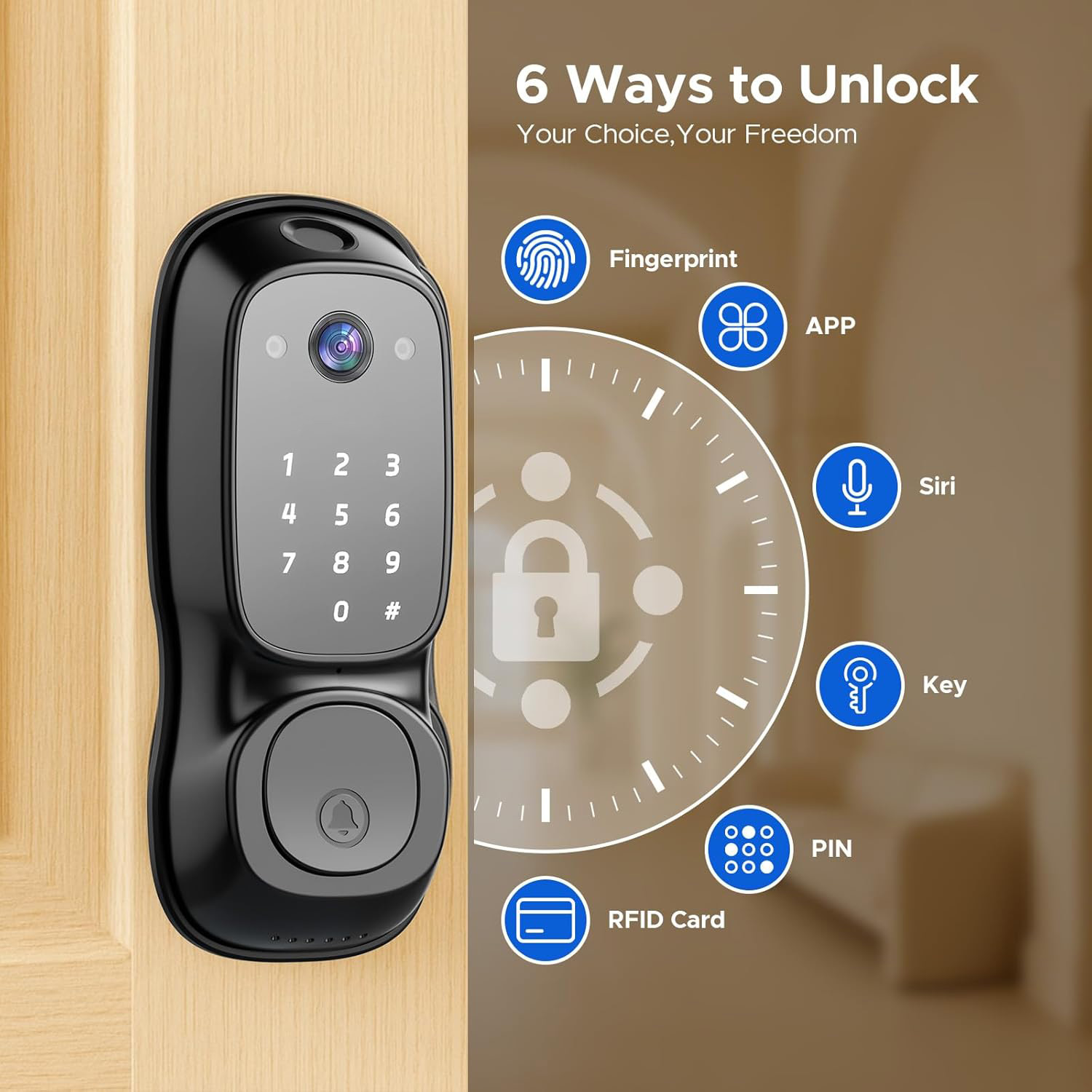 Tuya Wifi Smart Door Lock ‎Cam - огляд і ціна Tuya Smart