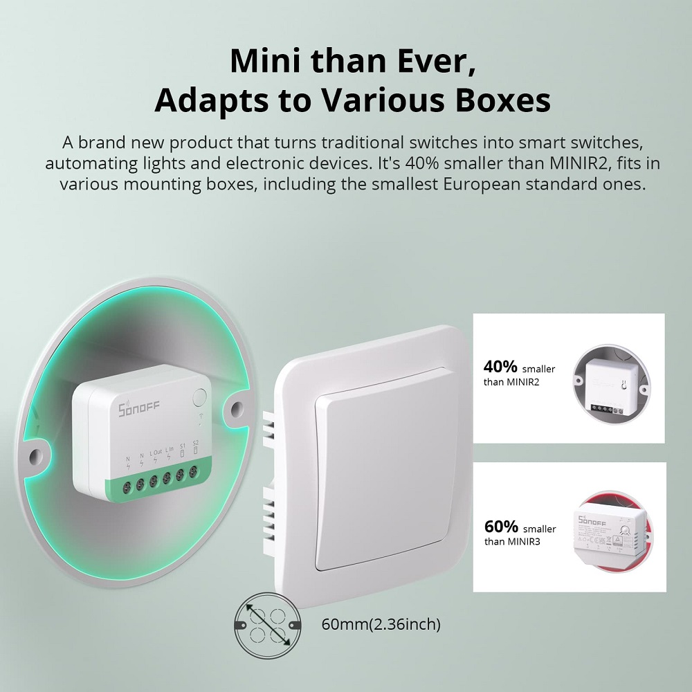SONOFF MINIR4M Mini WiFi Matte - огляд і ціна Sonoff
