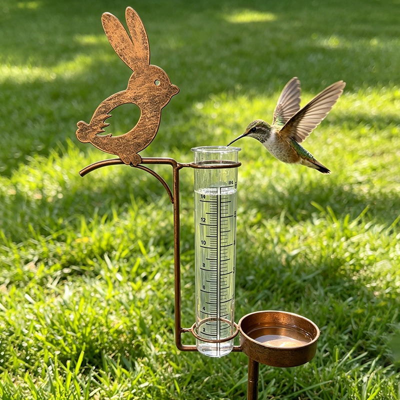 Metal Rabbit Rain Gauge Garden - огляд і ціна Shelly Plug