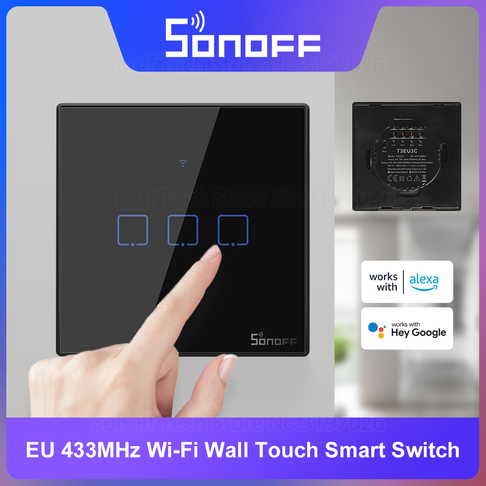SONOFF T3EU Black WiFi Smart W - огляд і ціна Sonoff Basic