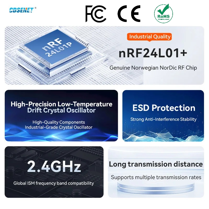 2pcs nRF24L01+ PA LNA 2.4GHz W - огляд і ціна Smart Home Module Iot