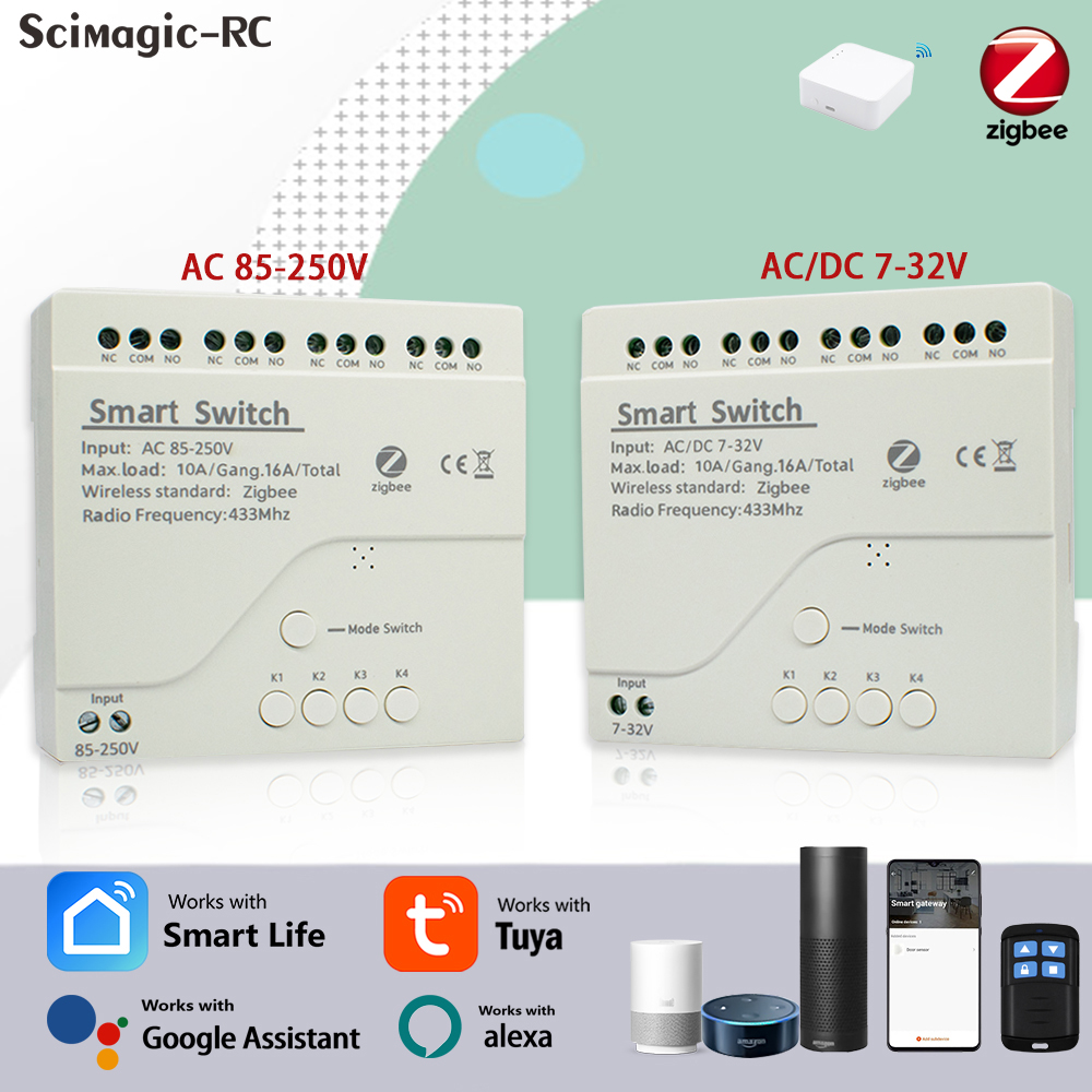 4CH Zigbee Tuya Smart Home Rel - огляд і ціна Home Assistant Tuya