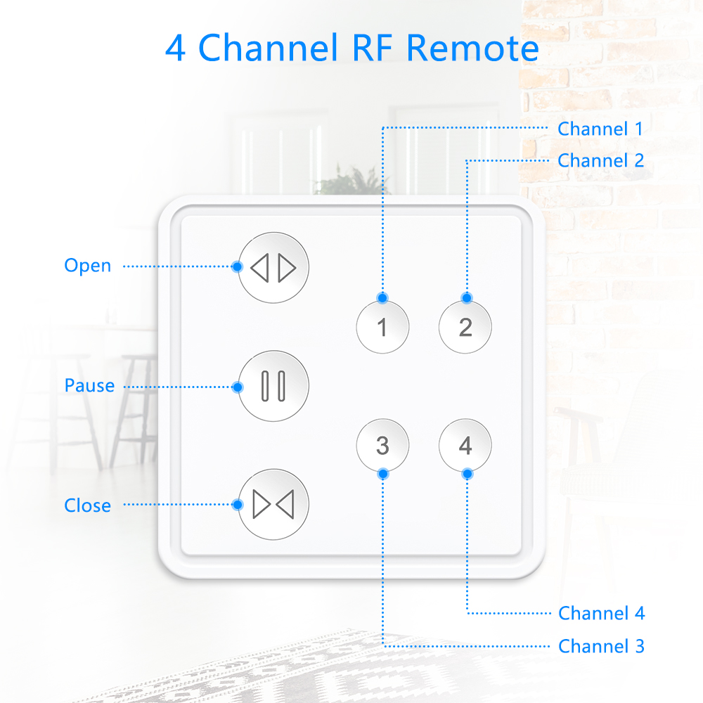 Tuya Smart Life RF WIFI Curtai - огляд і ціна Tuya 4 Channel