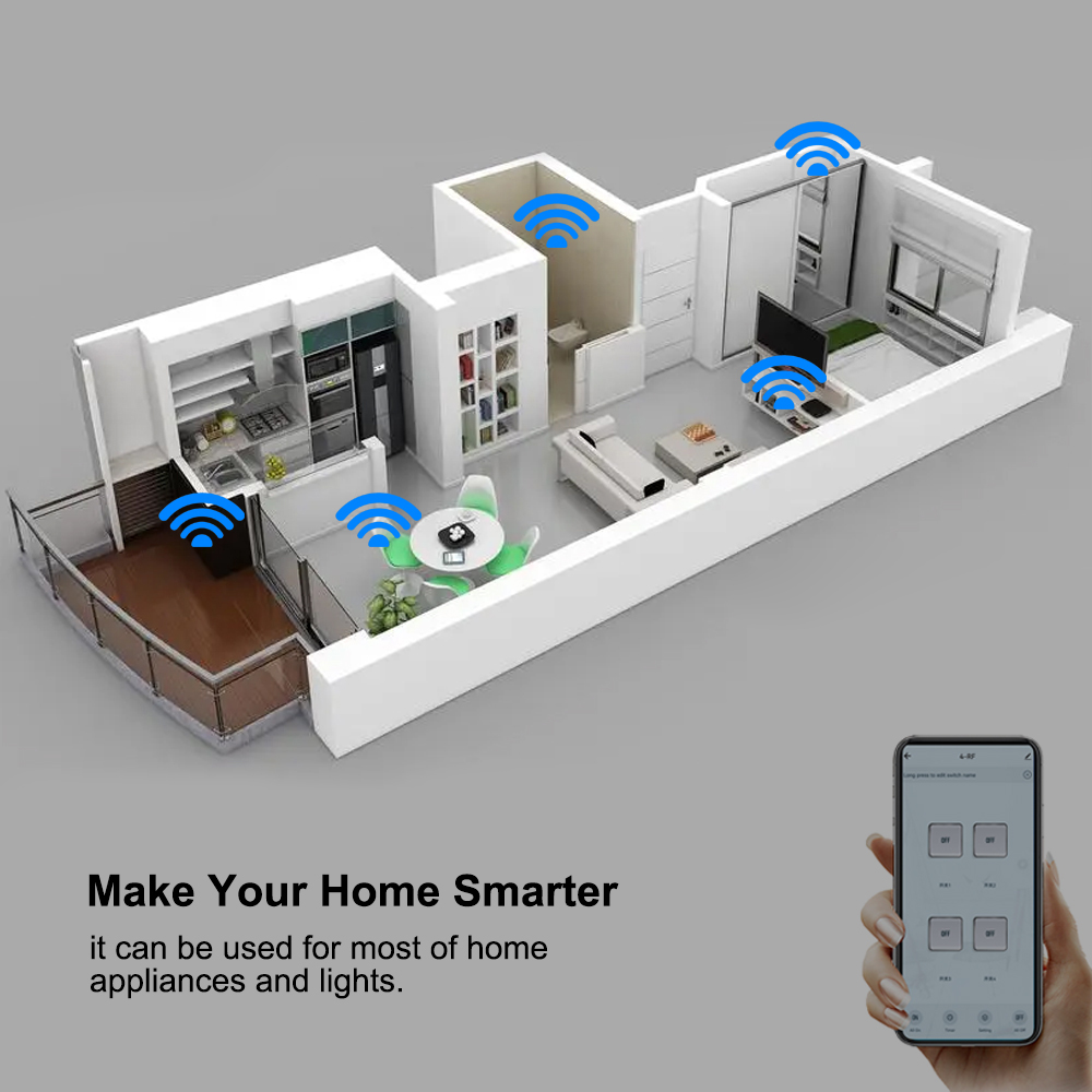 Smart Tuya Switch 4CH Relay Mo - огляд і ціна Tuya 4 Channel