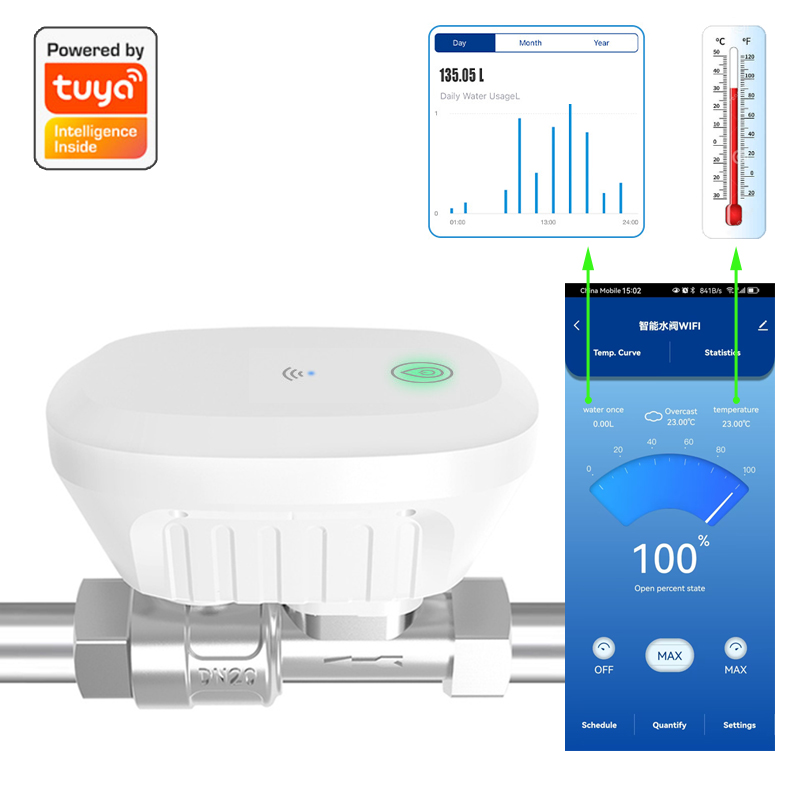 Smart WiFi Valve Meter Water F - огляд і ціна Home Assistant Tuya