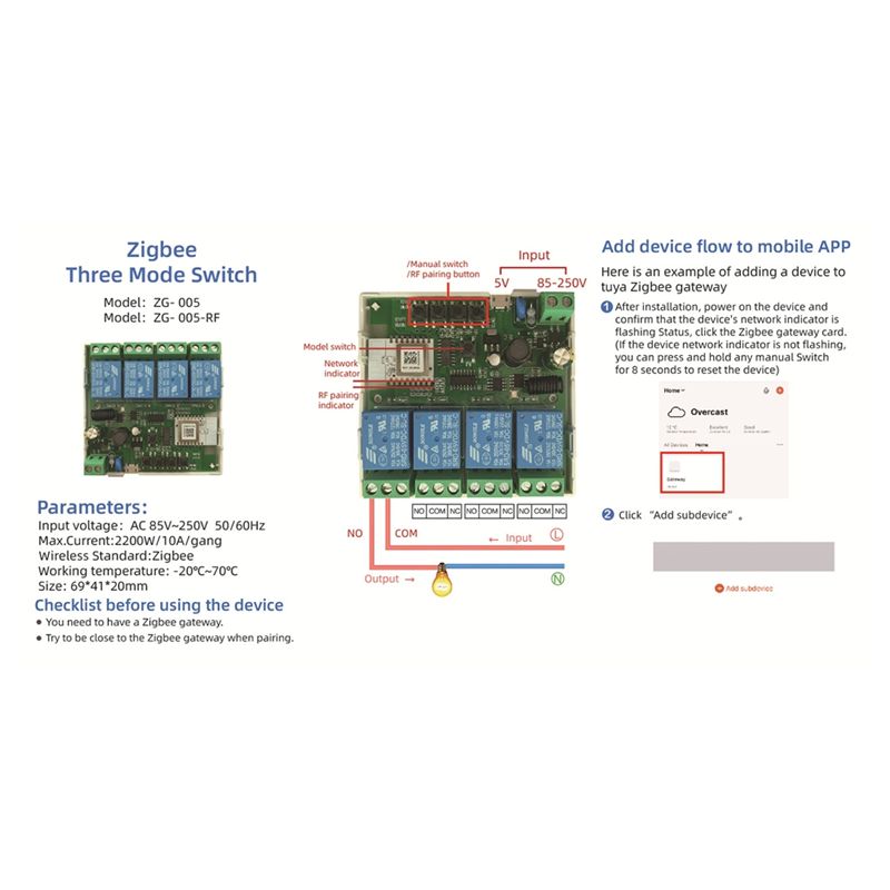 [NEWA08R】 4 Channels Tuya Zigb - огляд і ціна Smart Relay Tuya