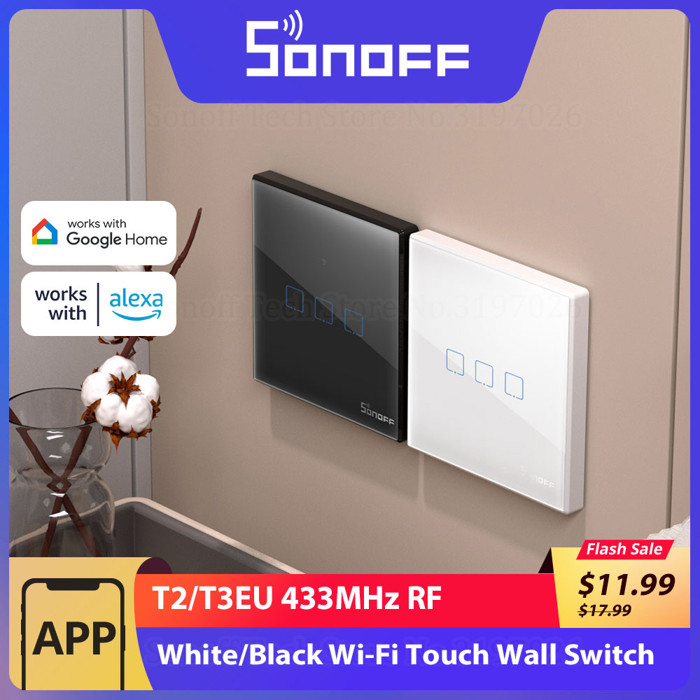 SONOFF T2/T3EU 433Mhz RF WiFi  - огляд і ціна Sonoff Basic