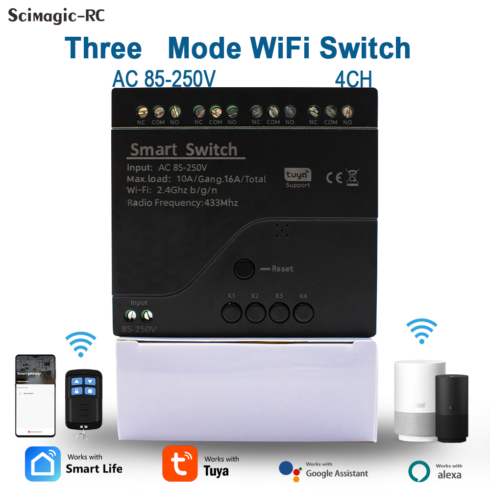 4CH WiFi Relay Module Tuya Sma - огляд і ціна Tuya 4 Channel