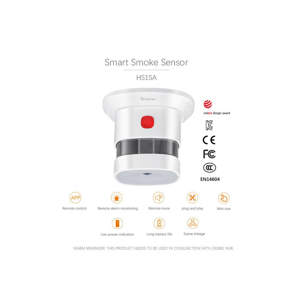 Tuya Smart Zigbee Smoke Detect - огляд і ціна Home Assistant Tuya