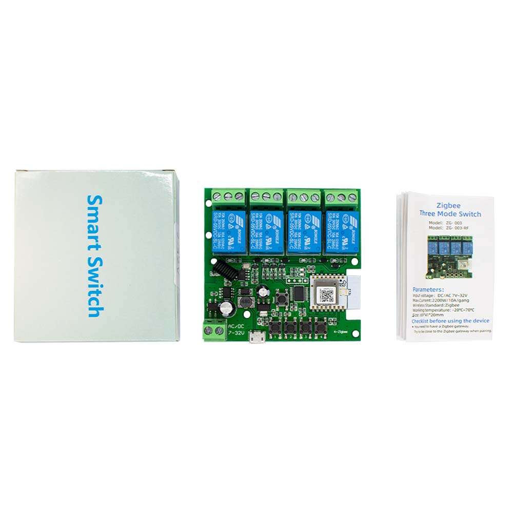 4CH Zigbee 3.0 Smart Home Rela - огляд і ціна Tuya 4 Channel