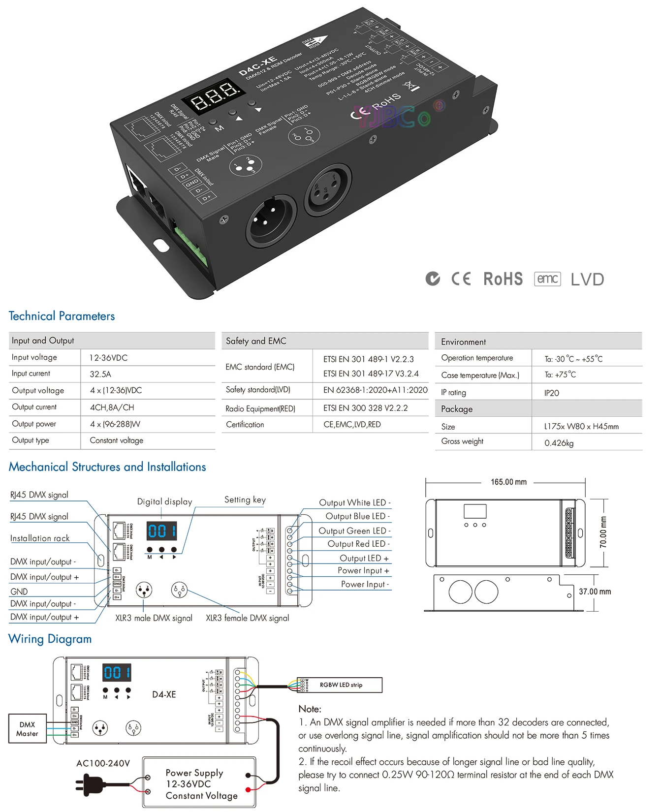 Skydance D4-XE 4 Channel Const - огляд і ціна Tuya 4 Channel