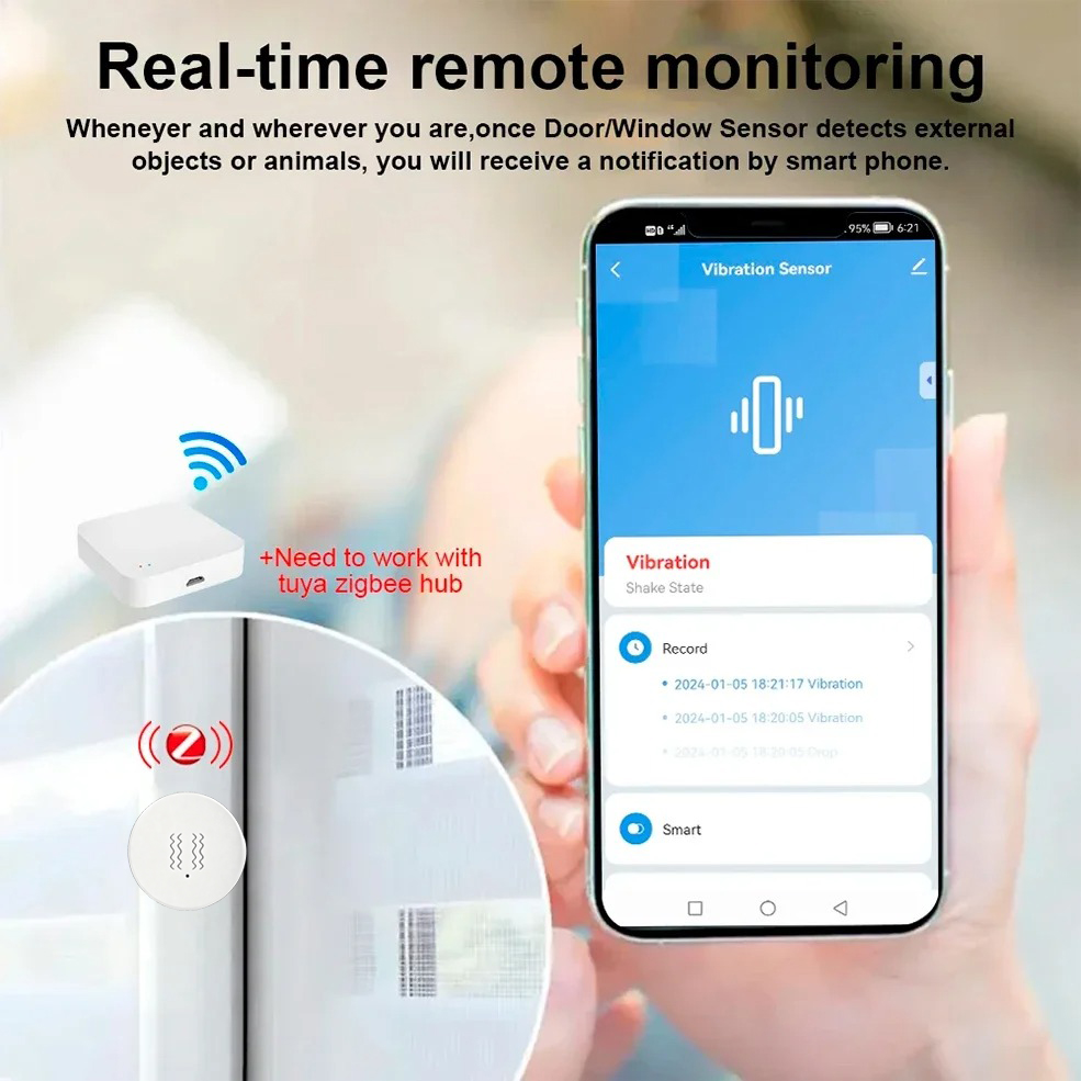 Tuya ZigBee Smart Vibration &  - огляд і ціна Home Assistant Tuya
