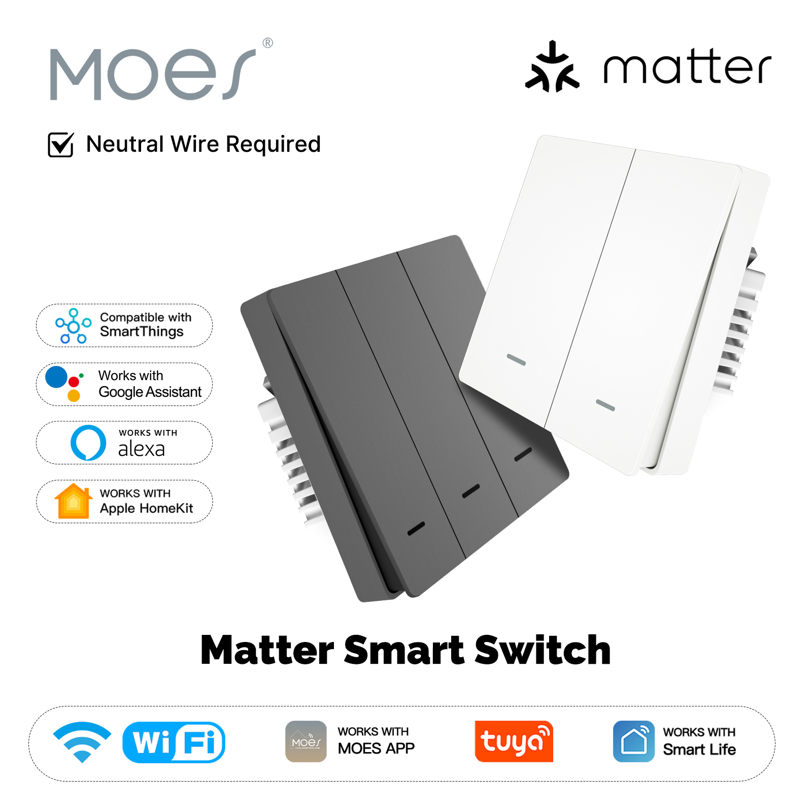 MOES Matter Tuya WiFi Smart Li - огляд і ціна Smart Relay Tuya