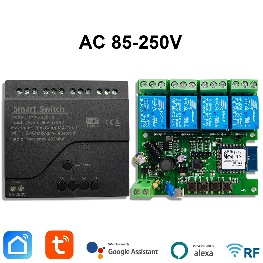 Tuya AC 85-250V 4 Channel Wifi - огляд і ціна Sonoff Mini R4
