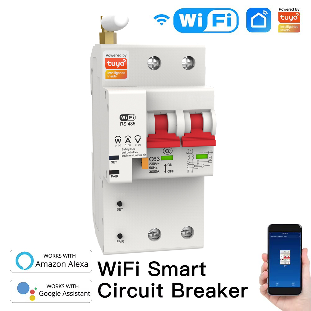 Smart Wifi Circuit Breaker 2P  - огляд і ціна Tuya Smart