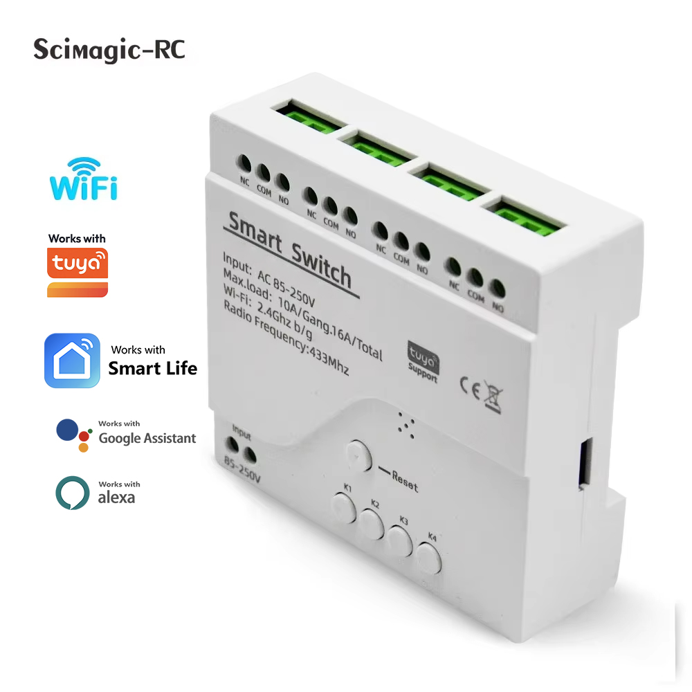 Smart Switch 4CH Relay Module  - огляд і ціна Tuya 4 Channel