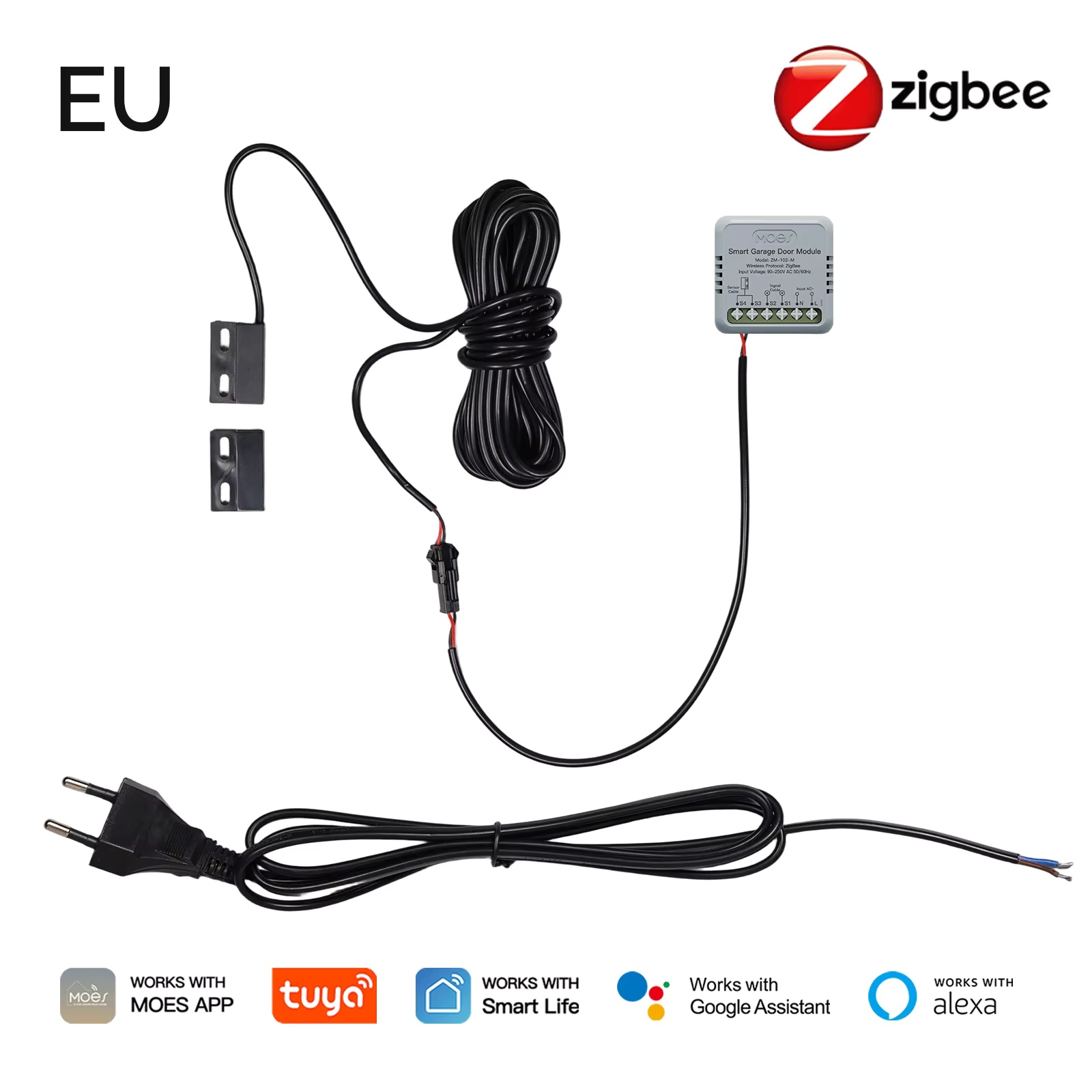 MOES Zigbee Garage Door Contro - огляд і ціна Home Assistant Tuya