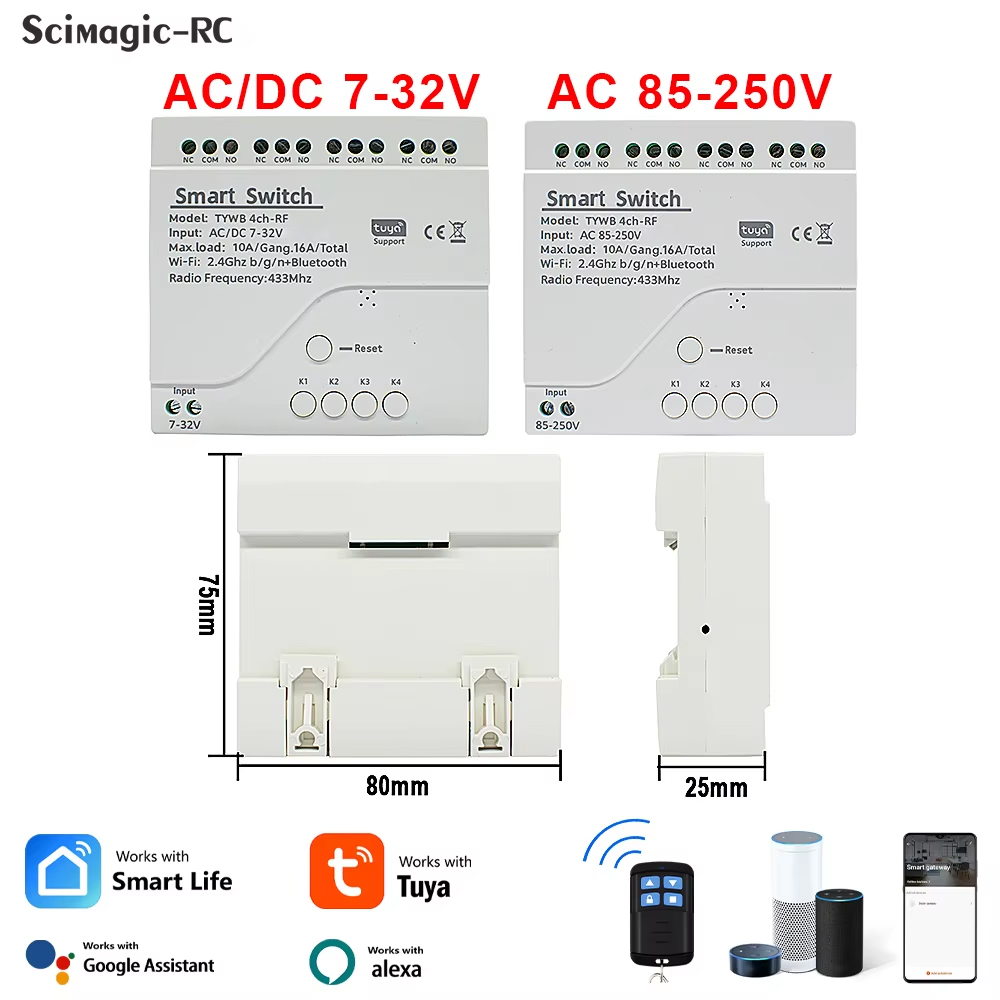 4CH Wifi Smart Relay 4 Channel - огляд і ціна Tuya 4 Channel