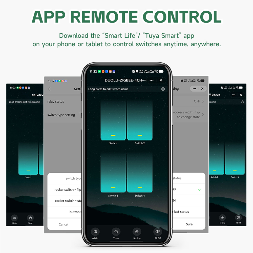 Tuya ZigBee Smart Switch Modul - огляд і ціна Tuya 4 Channel