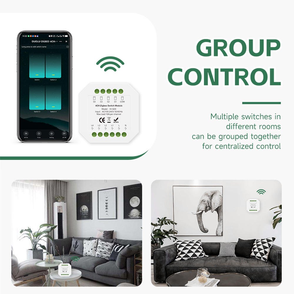 Tuya ZigBee Smart Switch Modul - огляд і ціна Tuya 4 Channel